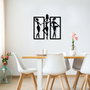 Wallity Aurora - M119 Escultura de Pared de Metal Negra